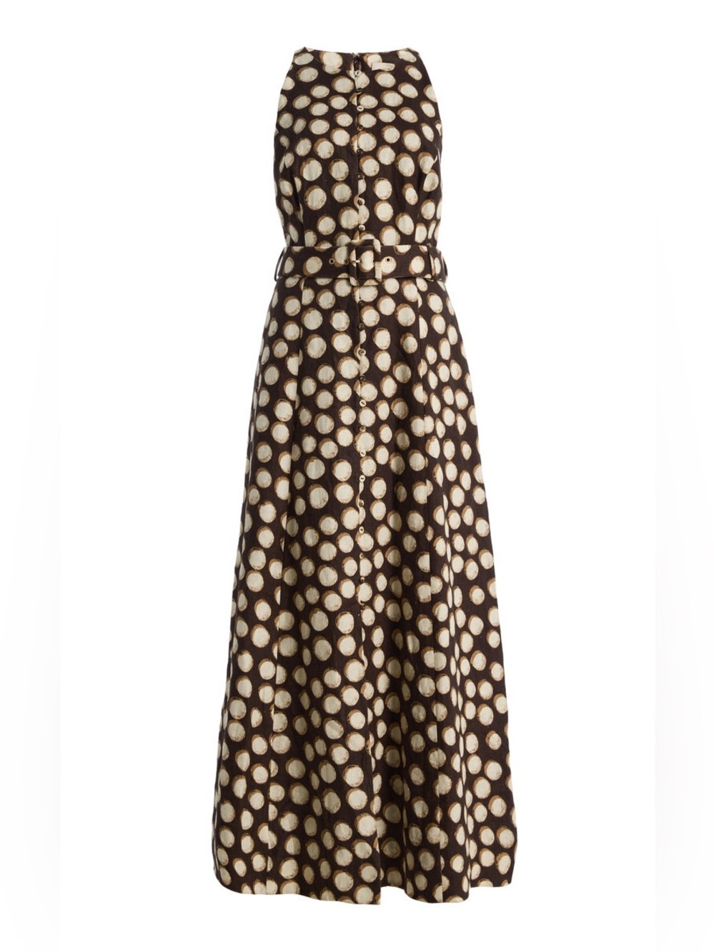 ALÉMAIS Paula Belted Printed Linen Midi Dress - brand new without tags